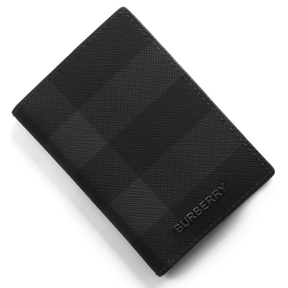 Burberry Card Case Charcoal Check Grey MS BATEMAN BRT - Picture 1 of 5